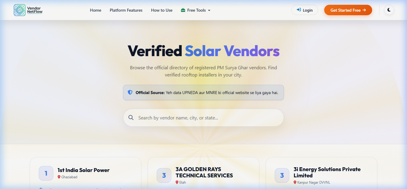 Registered Vendors Directory