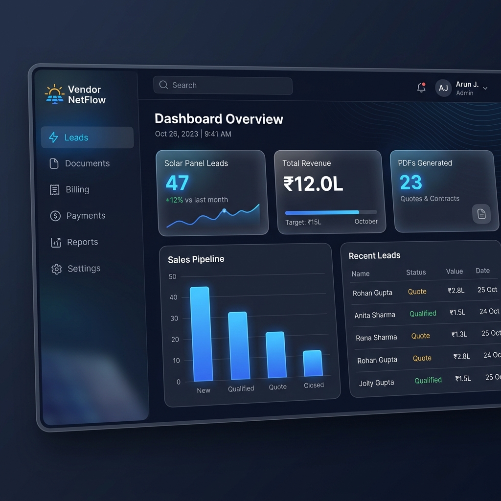 VendorFlow Dashboard
